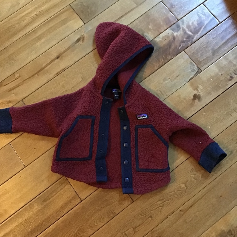Patagonia 6-12 month jacket maroon